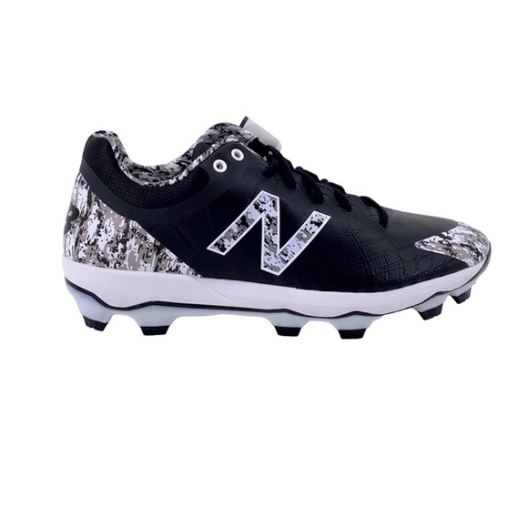 New Balance Pedroia TPU Mens Molded Baseball Cleats - Black/Digital Camo - Picture 5 of 9